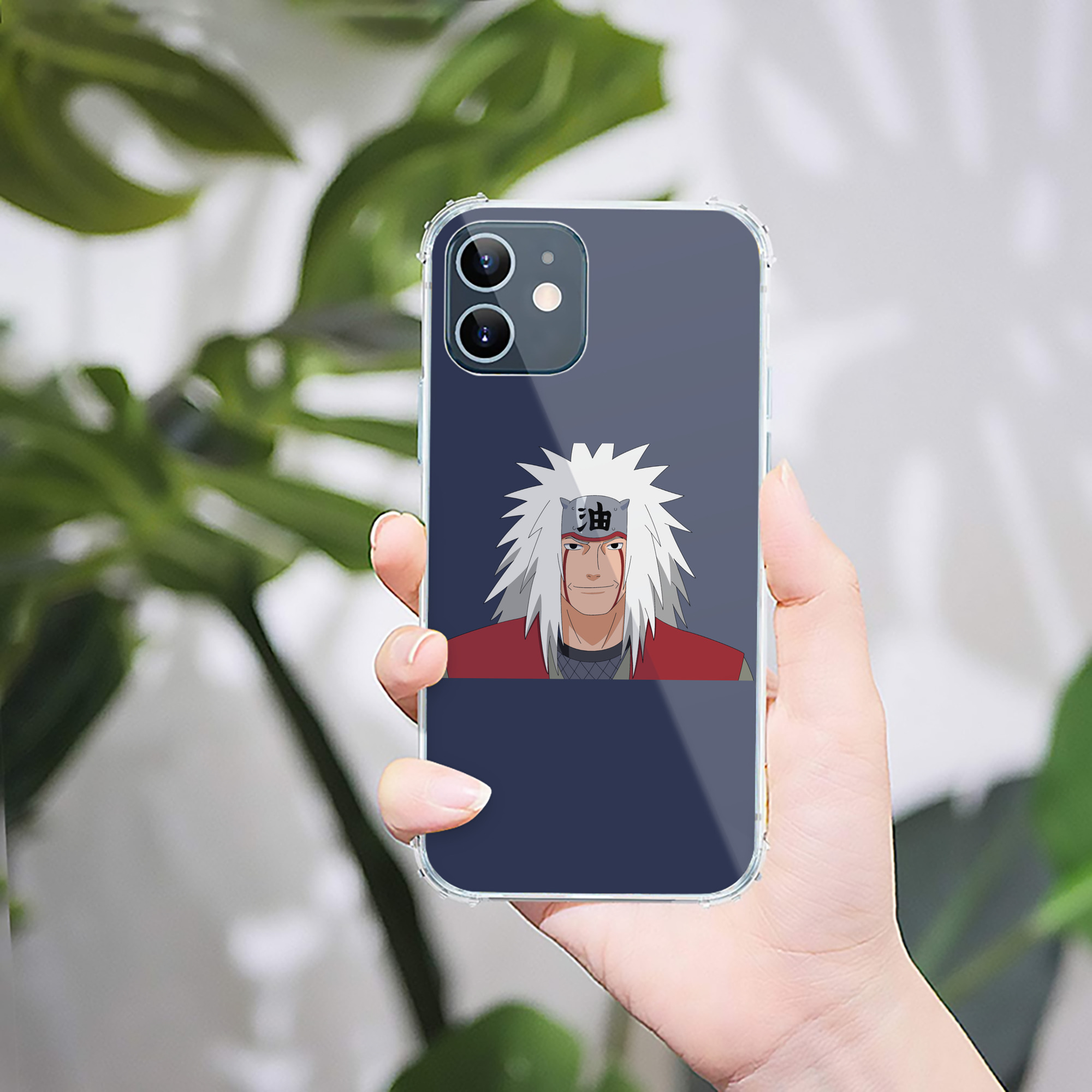 （画像用） NARUTO -ナルト- 自来也（じらいや） Jiraiya 【iPhone 12シリーズ対応】透明スマホケース（クリアソフトケース）